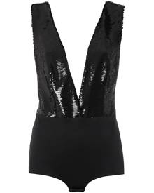 Olympiah plunging V-neck sequin bodysuit - Black