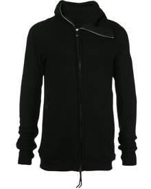 Boris Bidjan Saberi asymmetric hooded jacket - Black