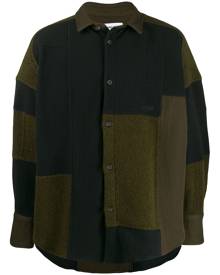 AMBUSH patchwork fleece jacket - Green