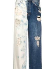 Givenchy two-tone cropped jeans - Blue