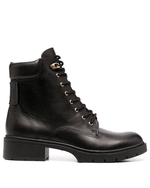 coach ankle boots leather