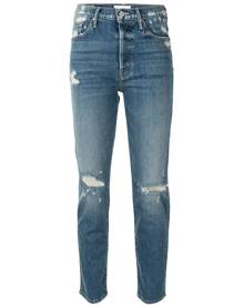 MOTHER The Trickster cropped jeans - Blue