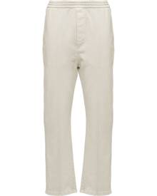 Prada elasticated-waist straight-leg trousers - White