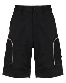 Stone Island Shadow Project zipped details knee-length shorts - Black