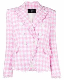 Balmain gingham tweed blazer - Pink