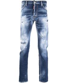 Dsquared2 bleach-wash mid-rise skinny jeans - Blue