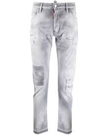 Dsquared2 ripped-detailing low-rise skinny jeans - Grey