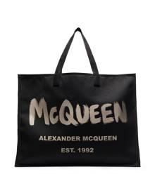 Alexander McQueen Graffiti logo tote - Black