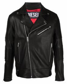 Diesel zip pocket biker jacket - Black