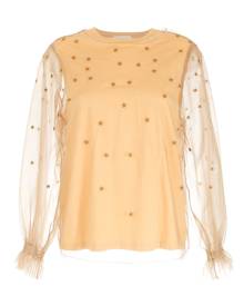 Nk Okla embroidered tulle blouse - Yellow