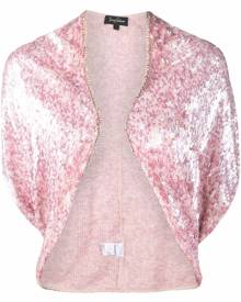 Jenny Packham draped sequin-embellished top - Pink