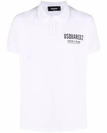 Dsquared2 logo-print polo shirt - White