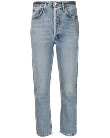 AGOLDE Riley high-rise cropped jeans - Blue