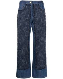 Boutique Moschino wide-leg contrast jeans - Blue