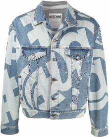 Moschino graphic-print denim jacket - Blue
