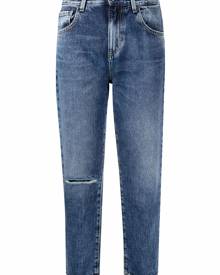 ICON DENIM ripped knees cropped jeans - Blue