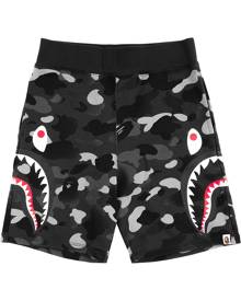 A BATHING APE® Graduation Camo Side Shark track shorts - Black