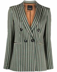 Pinko gingham double-breasted blazer - Green