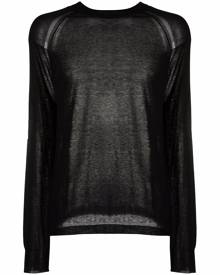 Ann Demeulemeester distressed-effect fine-knit jumper - Black