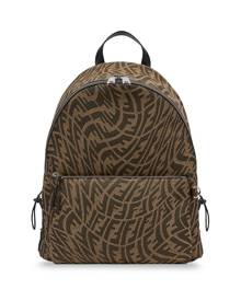Fendi large FF Vertigo motif backpack - Brown