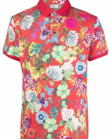 ETRO floral-print polo shirt - Red