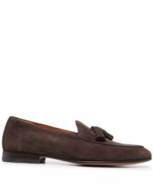 Santoni tassel-detail round-toe loafers - Brown