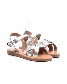 ANCIENT GREEK SANDALS KIDS Little Electra crossover strap sandals - Silver