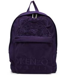 Kenzo embroidered-Tiger cotton backpack - Purple
