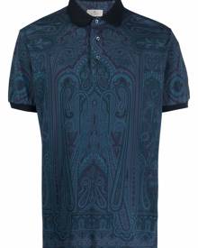 ETRO paisley-print polo shirt - Blue