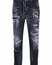 Dsquared2 ripped-detail cropped jeans - Black