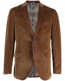 ETRO Ribbed Velvet single-breasted blazer - Brown