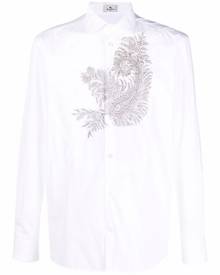 ETRO paisley-embroidery cotton shirt - White