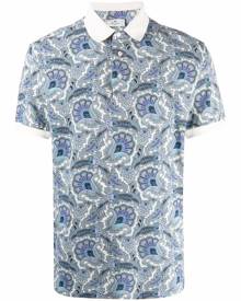 ETRO paisley print polo shirt - Blue