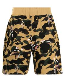 A BATHING APE® camouflage-print track shorts - Brown