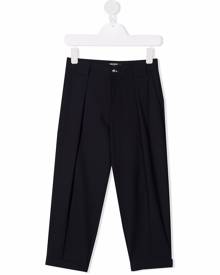 Balmain Kids wool-blend tapered trousers - Blue