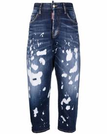 Dsquared2 bleach-effect cropped jeans - Blue