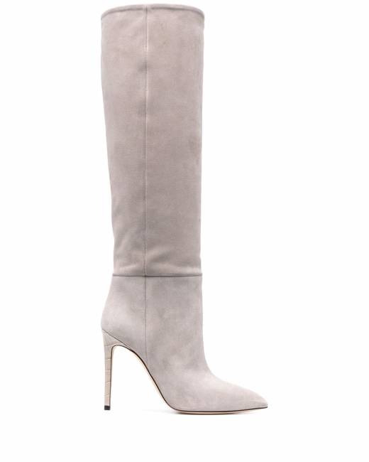 womens tall grey dress boots