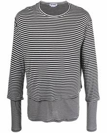 Sunnei layered striped long-sleeve T-shirt - Black