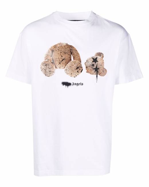 palm angels white t shirt mens