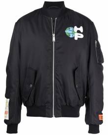 Heron Preston HP WORLD WIDE PRINT BOMBER BLACK WHITE