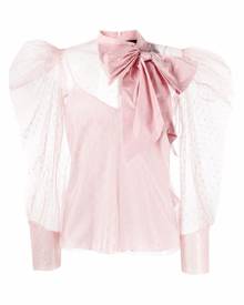 RED Valentino point d'esprit tulle blouse - Pink