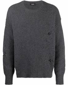 Dsquared2 distressed ribbed knit jumper - Grey