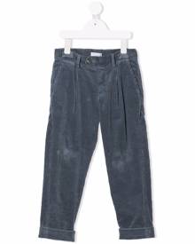 Brunello Cucinelli Kids corduroy straight-leg trousers - Blue
