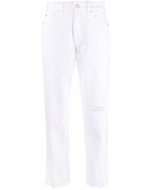 7 For All Mankind high-waisted cropped jeans - White