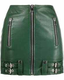 Manokhi zip-detail biker skirt - Green