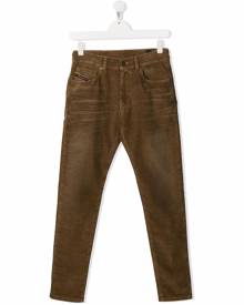 Diesel Kids TEEN corduroy straight-leg trousers - Brown