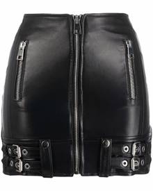 Manokhi leather biker 3 skirt - Black