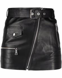 Manokhi zipped biker mini skirt - Black