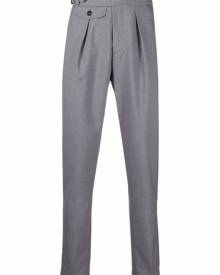 Eleventy high-waisted tapered trousers - Grey