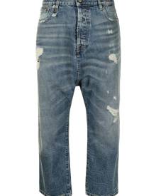 R13 cropped drop-crotch jeans - Blue